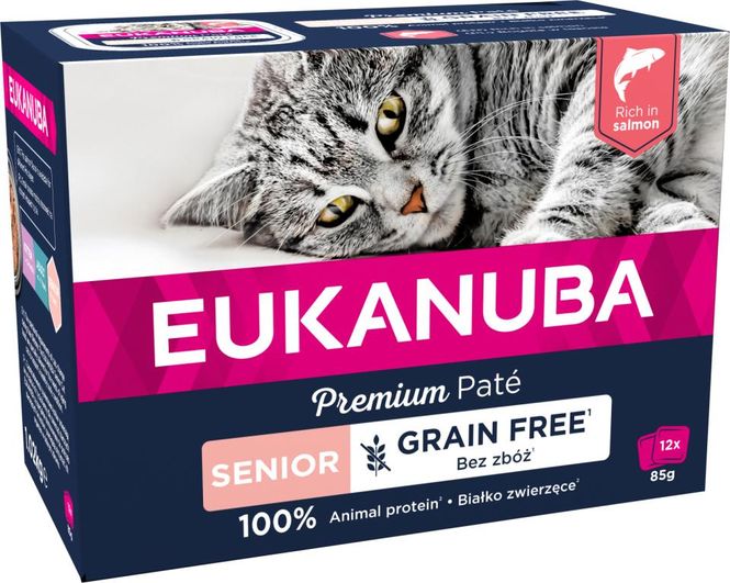 Hovedbilde EUKANUBA CAT Senior Pate, Laks 85g