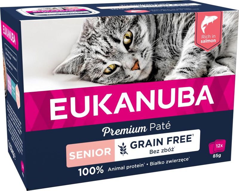 EUKANUBA CAT Senior Pate, Laks 85g