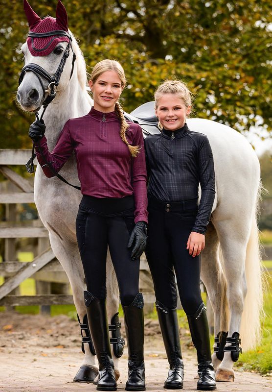 QHP Riding Tights Zahra Junior Leg Grip Sort
